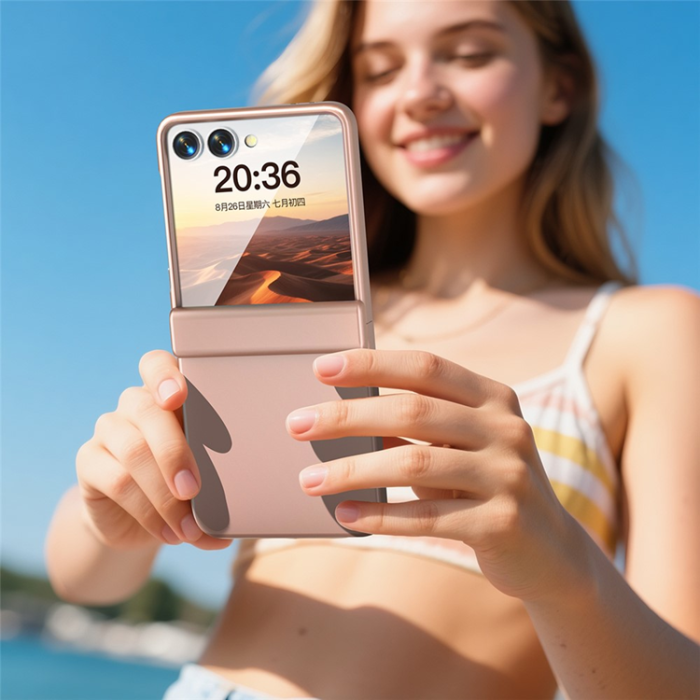 A-One Brand - Galaxy Z Flip7 Mobilskal Hinge Protection - Roséguld