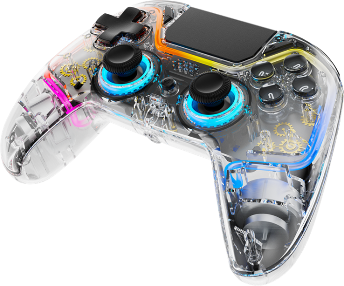 UTGATT1 - Deltaco Gaming Trådlös Controller PS4 - RGB/Transparent