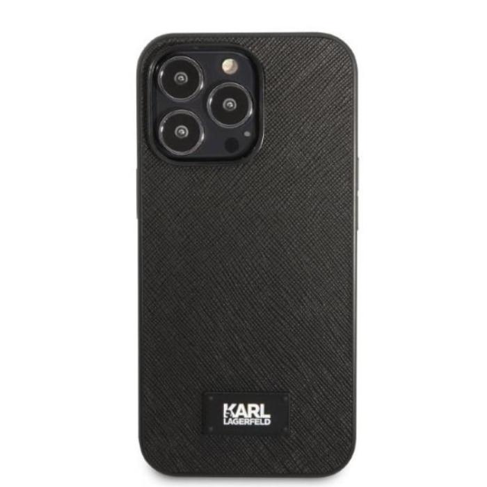 KARL LAGERFELD - Karl Lagerfeld iPhone 13 Pro Max Skal Saffiano Plaque - Svart