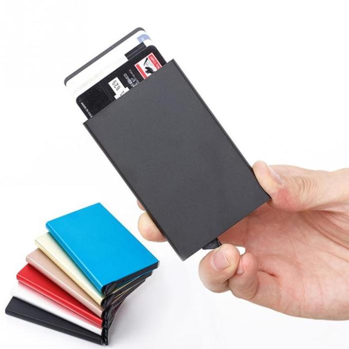 OEM - RFID Blocking Credit Card Pop-up Korthållare - Blå
