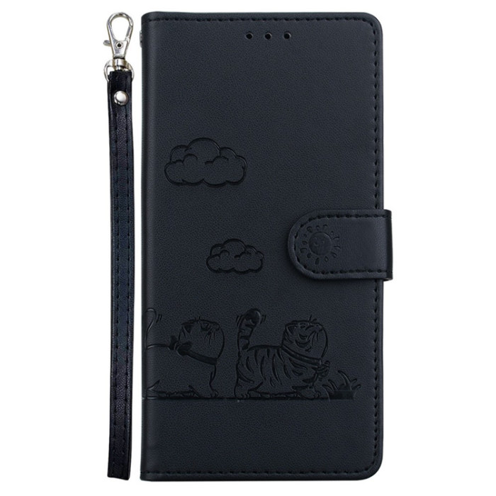 A-One Brand - Sony Xperia 10 VII Plånboksfodral RFID Kitten Pattern - Svart