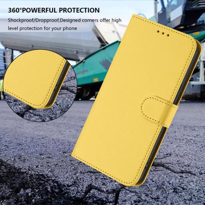 A-One Brand - Sony Xperia 10 VII Plånboksfodral Med Handledsrem - Gul