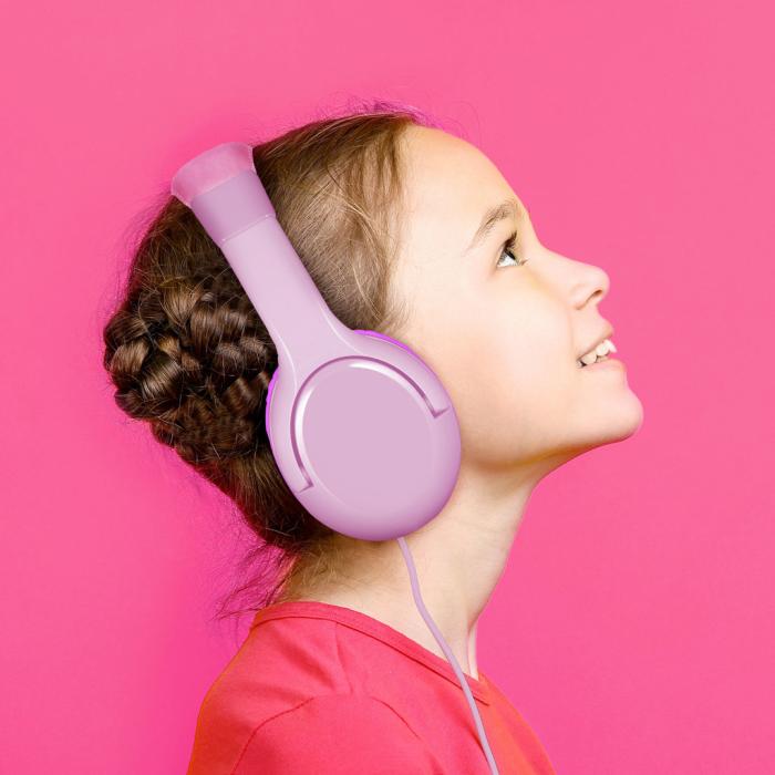Celly - KidsBeat Hörlurar max 85dB Rosa