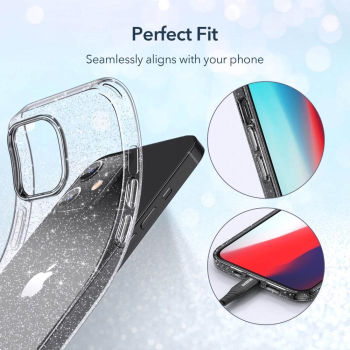 UTGATT5 - ESR Shimmer iPhone 12 & 12 Pro - Clear