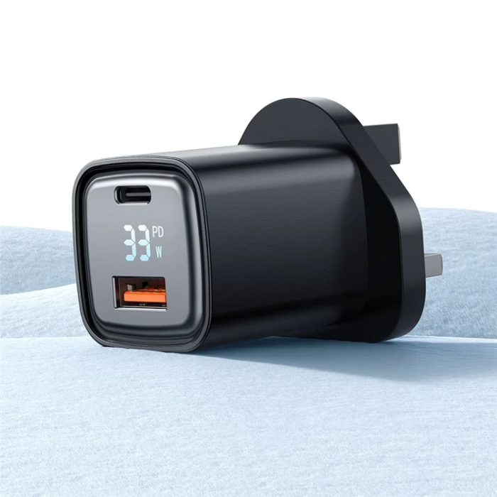 Mcdodo - MCDODO Snabbladdare 33W USB-A - USB-C UK Graphite - Svart