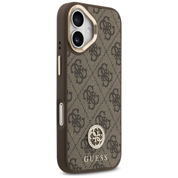 Guess - Guess iPhone 17 Mobilskal Magsafe Strass Logo - Brun
