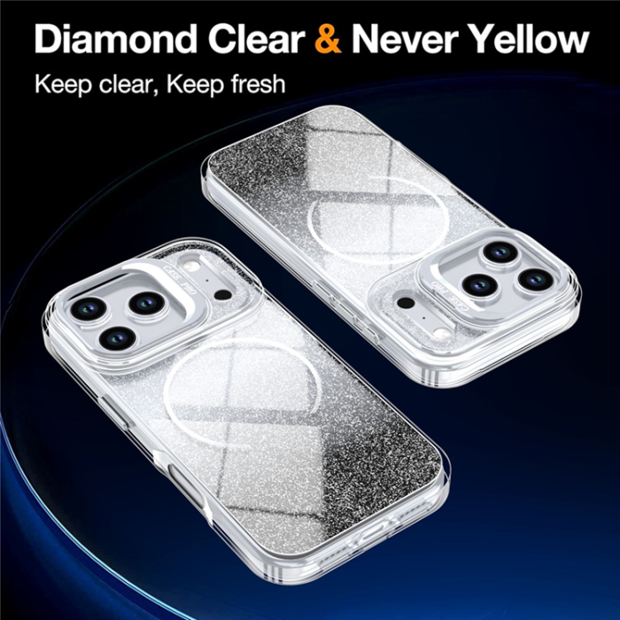 A-One Brand - iPhone 17 Pro Mobilskal MagSafe Shockproof Glitter Gradient