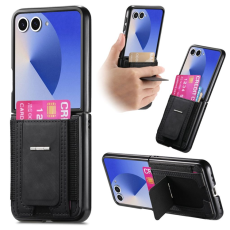 A-One Brand - Galaxy Z Flip 7 Mobilskal Korthållare Kickstand - Svart