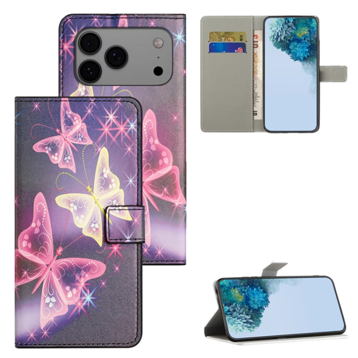 A-One Brand - iPhone 17 Pro Plånboksfodral Pattern Print Läder