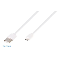 UTGATT1 - Teccus Micro-USB Ladd-/Synk. kabel 1.2m Vit