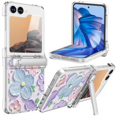 A-One Brand - GW181 Galaxy Z Flip 7 FE/Z Flip 6 Mobilskal Kickstand - Blomma