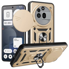 A-One Brand - Nothing Phone (3a) Pro Mobilskal Slide Kamera Kickstand - Brun