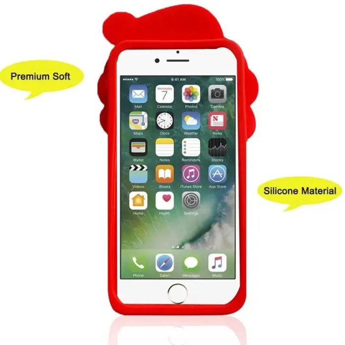 OEM - iPhone 7/8 Plus Mobilskal Silikon Santa Claus Pop It - Röd