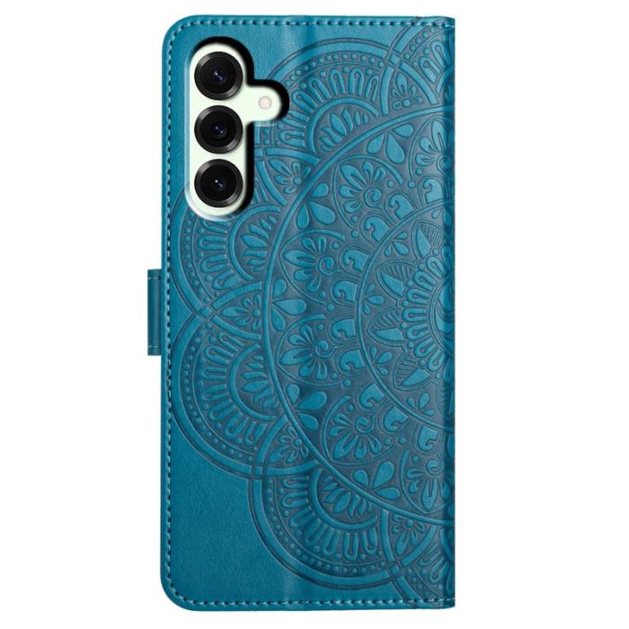 OEM - Samsung Galaxy A37 Plånboksfodral Konstläder Mandala Mönster - Blå