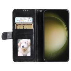 OEM - Samsung Galaxy A37 Pl&aring;nboksfodral Konstl&auml;der Anti-Fall - Svart