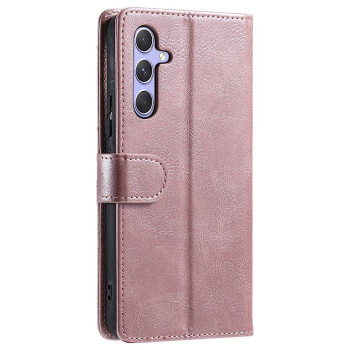 OEM - Samsung Galaxy A37 Plånboksfodral Konstläder Anti-Fall - Roséguld