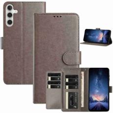 OEM - Samsung Galaxy A37 Pl&aring;nboksfodral Konstl&auml;der St&auml;ll - Gr&aring;