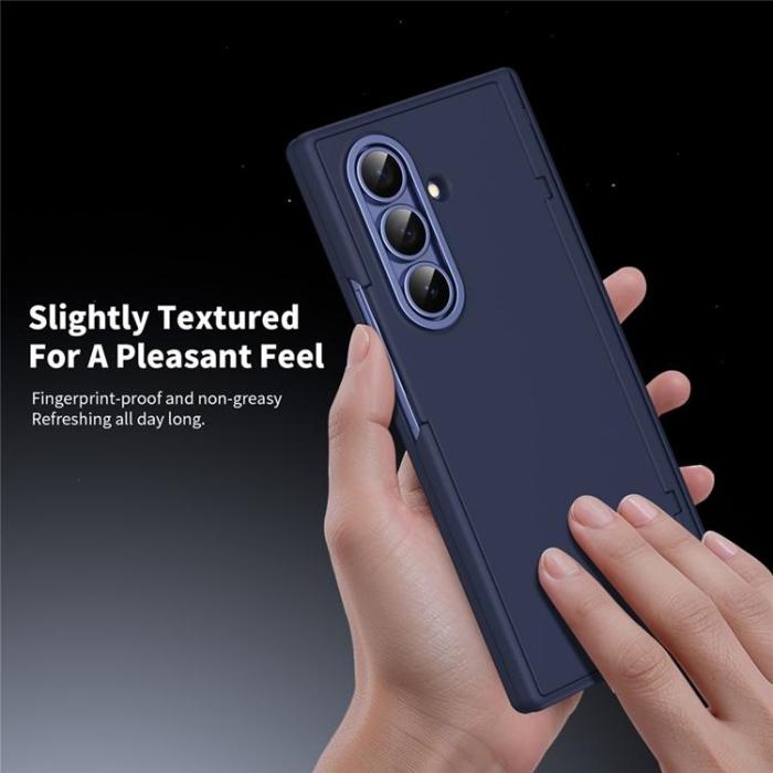A-One Brand - Plånboksfodral För Galaxy Z Fold 8 med Härdat Glas - Blå