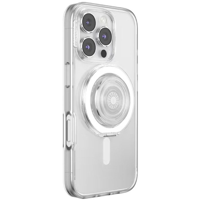 PopSockets - PopSockets MagSafe Popuphållare och Stativ Kick-Out Grip - Transparent