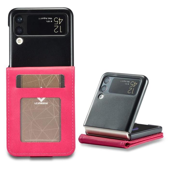 UTGATT1 - LC.IMEEKE Galaxy Z Flip 4 Plånboksfodral PU-Läder - Rosa