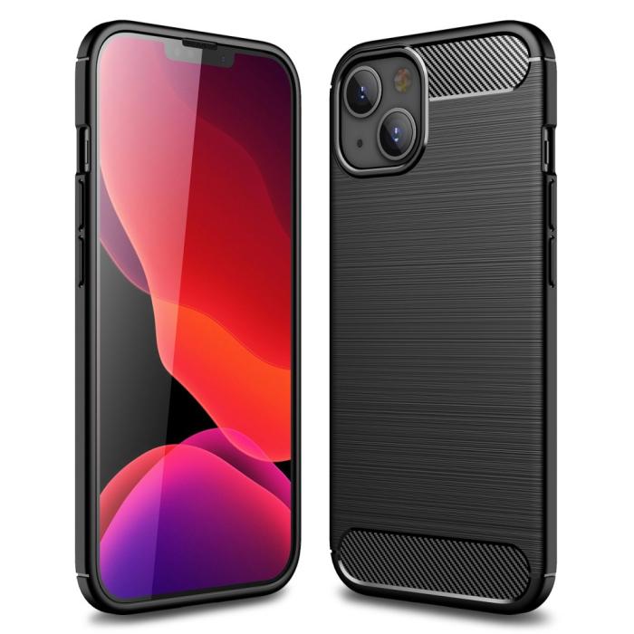 A-One Brand - Carbon Fiber Texture Skal iPhone 13 Mini - Svart