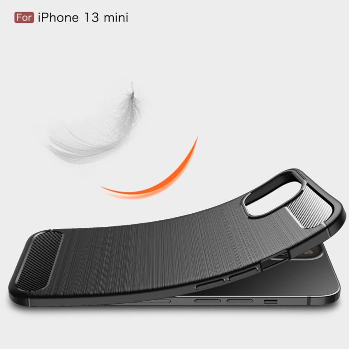 A-One Brand - Carbon Fiber Texture Skal iPhone 13 Mini - Svart