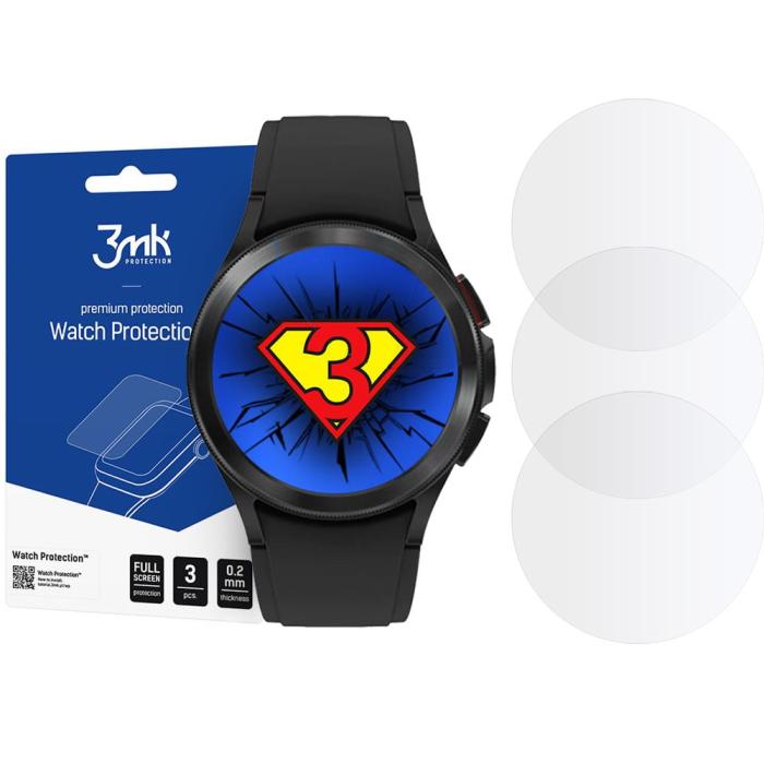 3MK - 3MK Galaxy Watch 4 Classic 46 mm Hybrid Okrossbart Glas FlexibleGlass