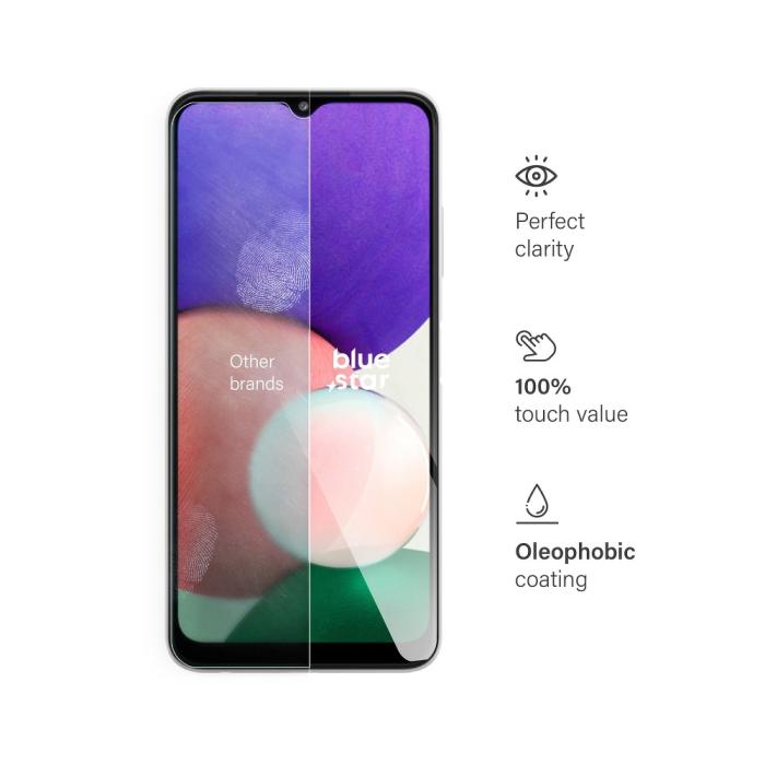Blue Star - Blue Star Härdat Glas Skärmskydd till Samsung Galaxy A22 5G