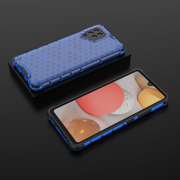OEM - Honeycomb Armor Bumper Skal Galaxy A42 5g - Blå