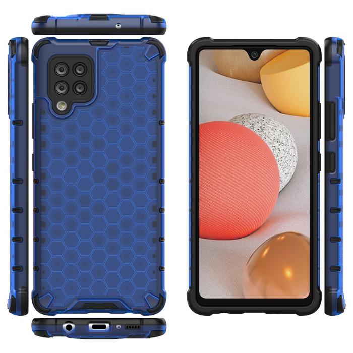 OEM - Honeycomb Armor Bumper Skal Galaxy A42 5g - Blå