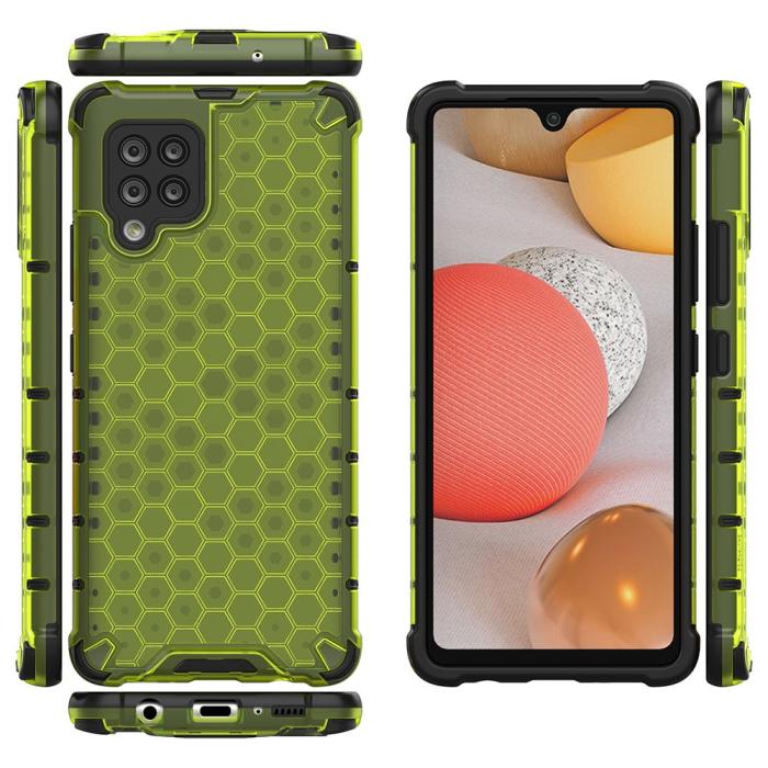 OEM - Honeycomb Armor Bumper Skal Galaxy A42 5g - Grön
