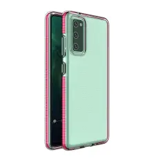 OEM - Spring TPU Gel Protective Mobilskal Galaxy A02s - M&ouml;rk Rosa