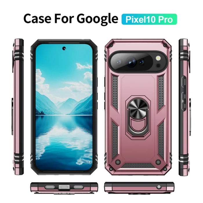 A-One Brand - Google Pixel 10/10 Pro Mobilskal Kickstativ - Roséguld