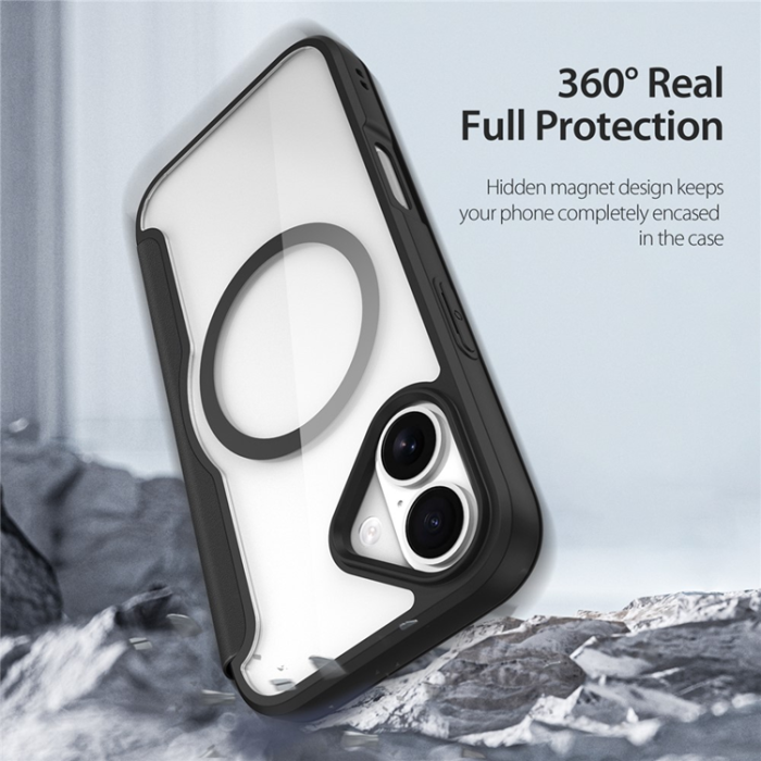 Dux Ducis - Dux Ducis iPhone 17 Plånboksfodral MagSafe Skin X Pro - Svart