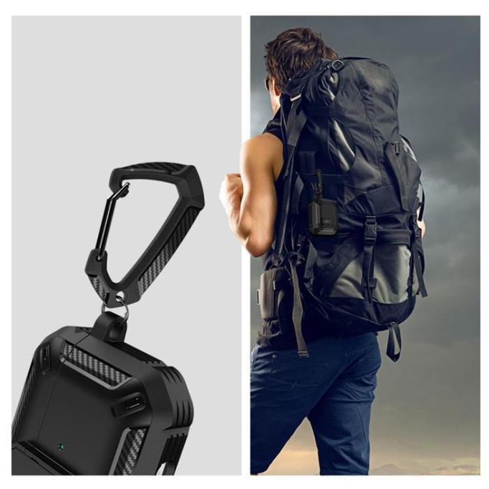 Tech-Protect - Tech-Protect Airpods 4 Skal Carbonox - Svart