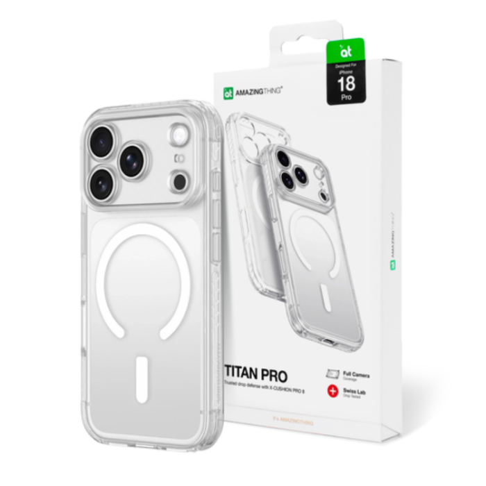 AmazingThing - AmazingThing Mobilskal För iPhone 18 Pro/17 Pro Magsafe Titan Pro - Transparent