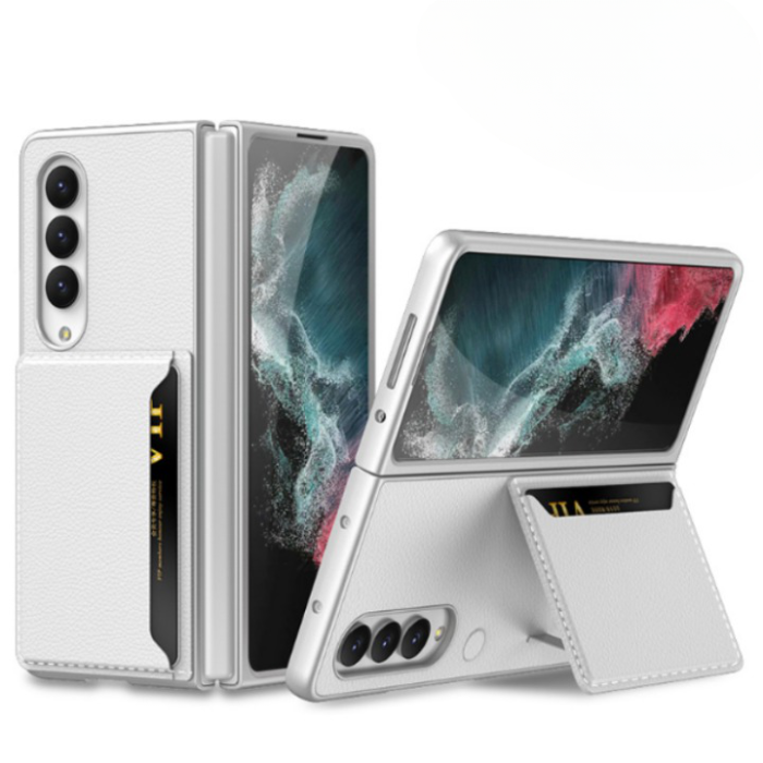 GKK - GKK Galaxy Z Fold 4 Skal Ringhållare Kickstand - Silver