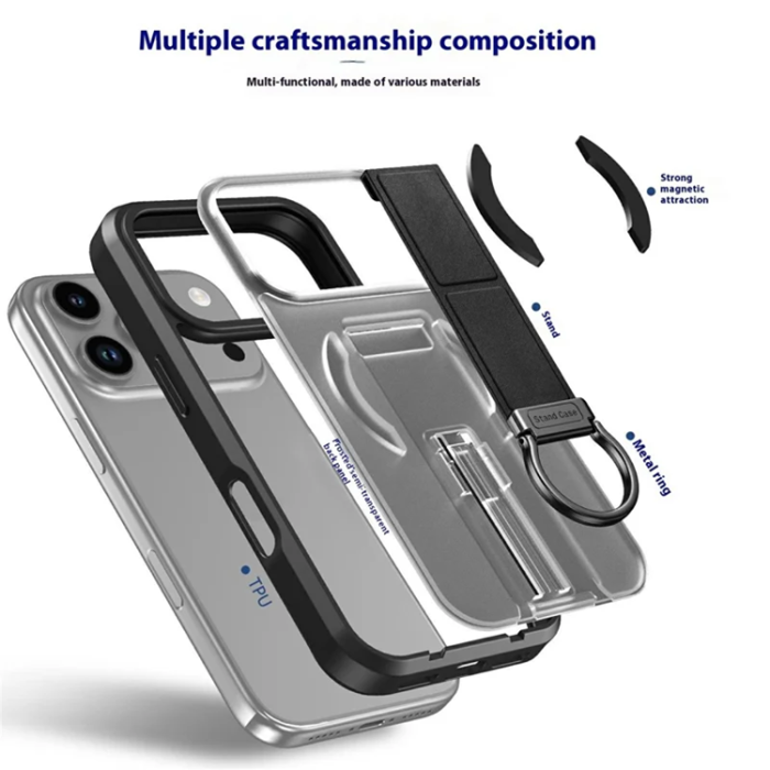 A-One Brand - iPhone 17 Pro Mobilskal Magsafe Metal D-Ring Kickstand