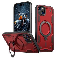 N/A - Mobilskal till iPhone 15 Plus Milit&auml;rskydd Plast Kickstand - R&ouml;d