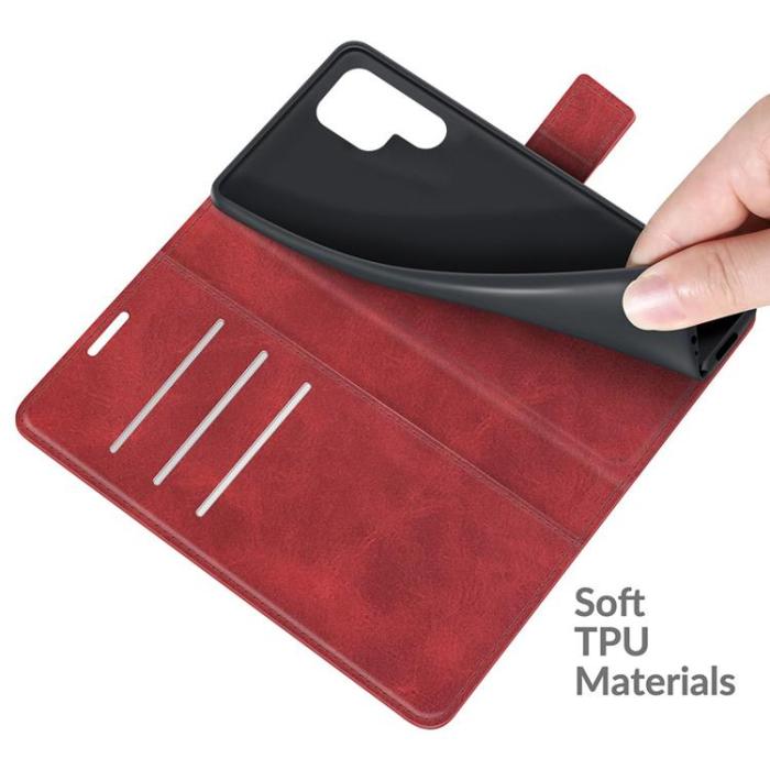 OEM - Flip Folio Fodral Galaxy S22 Ultra - Röd