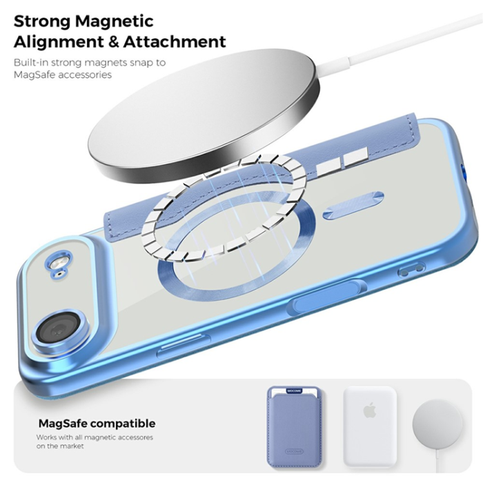 A-One Brand - iPhone 17 Air Plånboksfodral MagSafe RFID - Blå