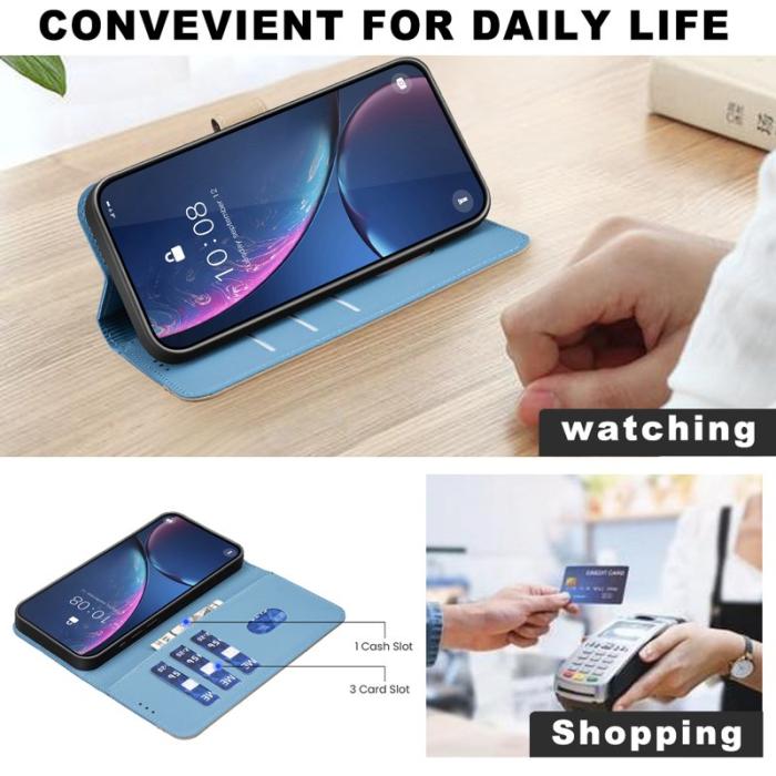 BINFEN COLOR - BINFEN Samsung Galaxy A57 Plånboksfodral Konstläder RFID Skydd - Blå