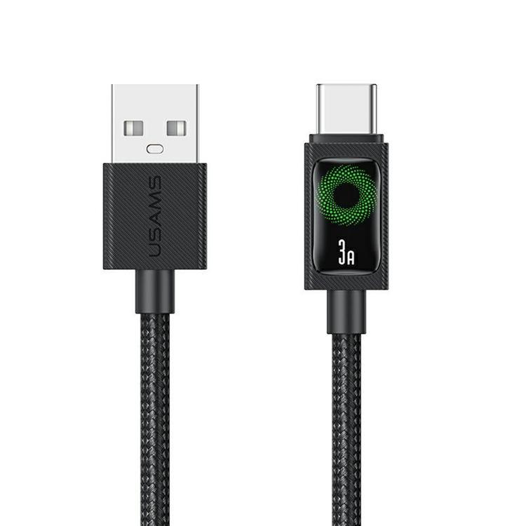 USAMS USB-C till USB-A 18W Kabel 1.2m U92 - Svart