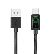 USAMS - USAMS USB-C till USB-A 18W Kabel 1.2m U92 - Svart