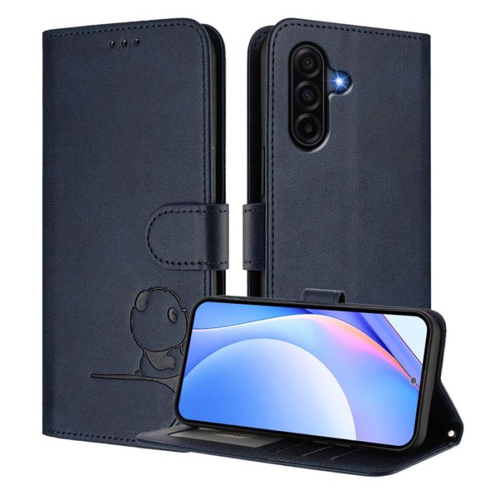 OEM - Samsung Galaxy A57 Plånboksfodral Konstläder RFID-Skydd - Blå