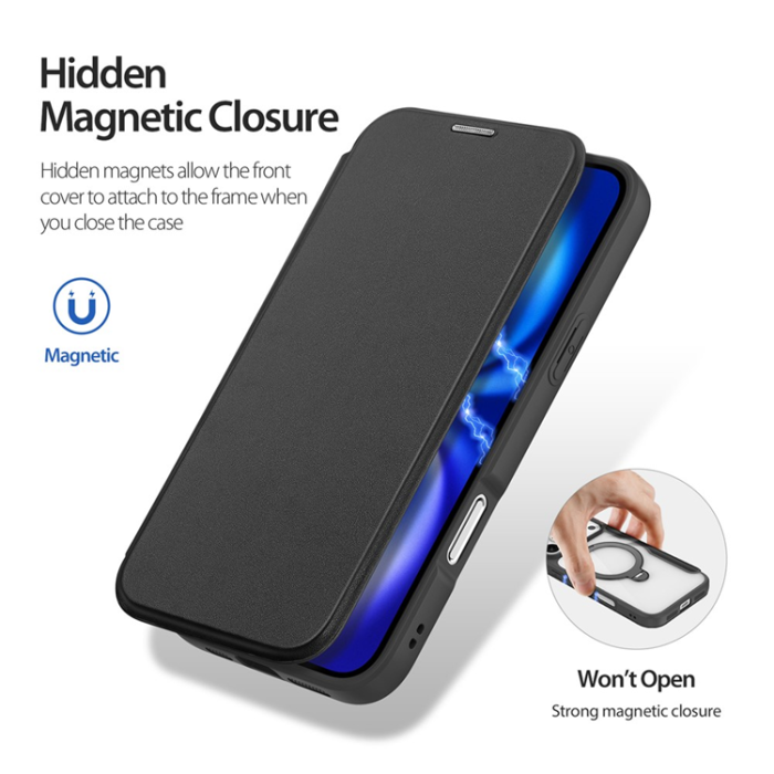 Dux Ducis - Dux Ducis iPhone 17 Pro Plånboksfodral MagSafe Skin X Pro Kickstand