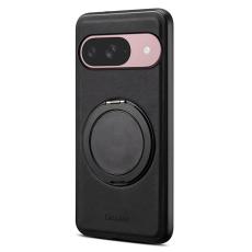 DENIOR - DENIOR Google Pixel 9/9 Pro Magnetiskt Fodral Konstl&auml;der Svart