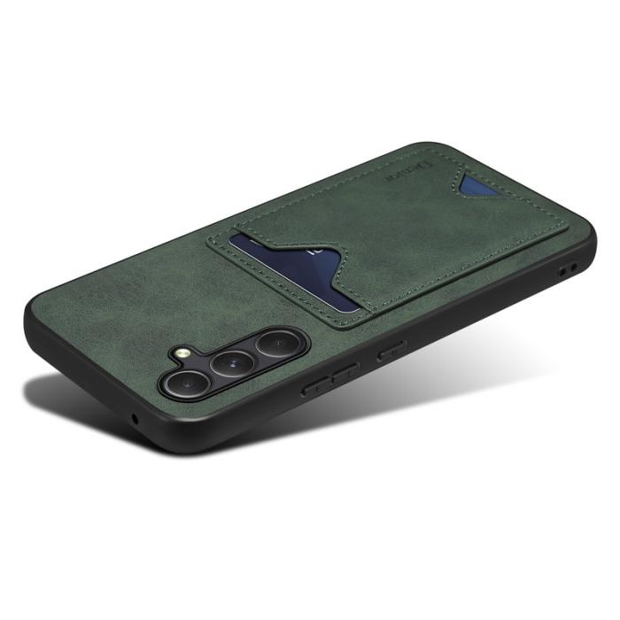 DENIOR - DENIOR Samsung Galaxy S23 FE Fodral Kortfodral KonstLäder Grön