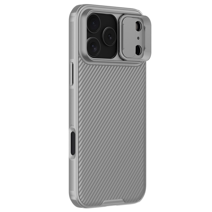 Nillkin - NILLKIN iPhone 17 Pro Max Mobilskal Slide Kamera Lid - Grå