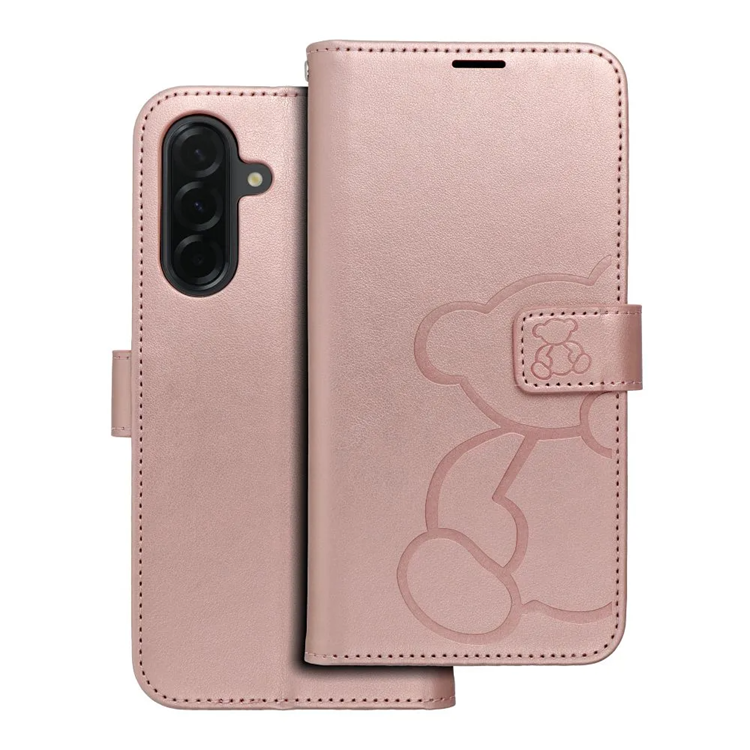 Galaxy A36 5G Plånboksfodral Mezzo - Teddy Bear Rosa Guld | 2353 | AlltMobil